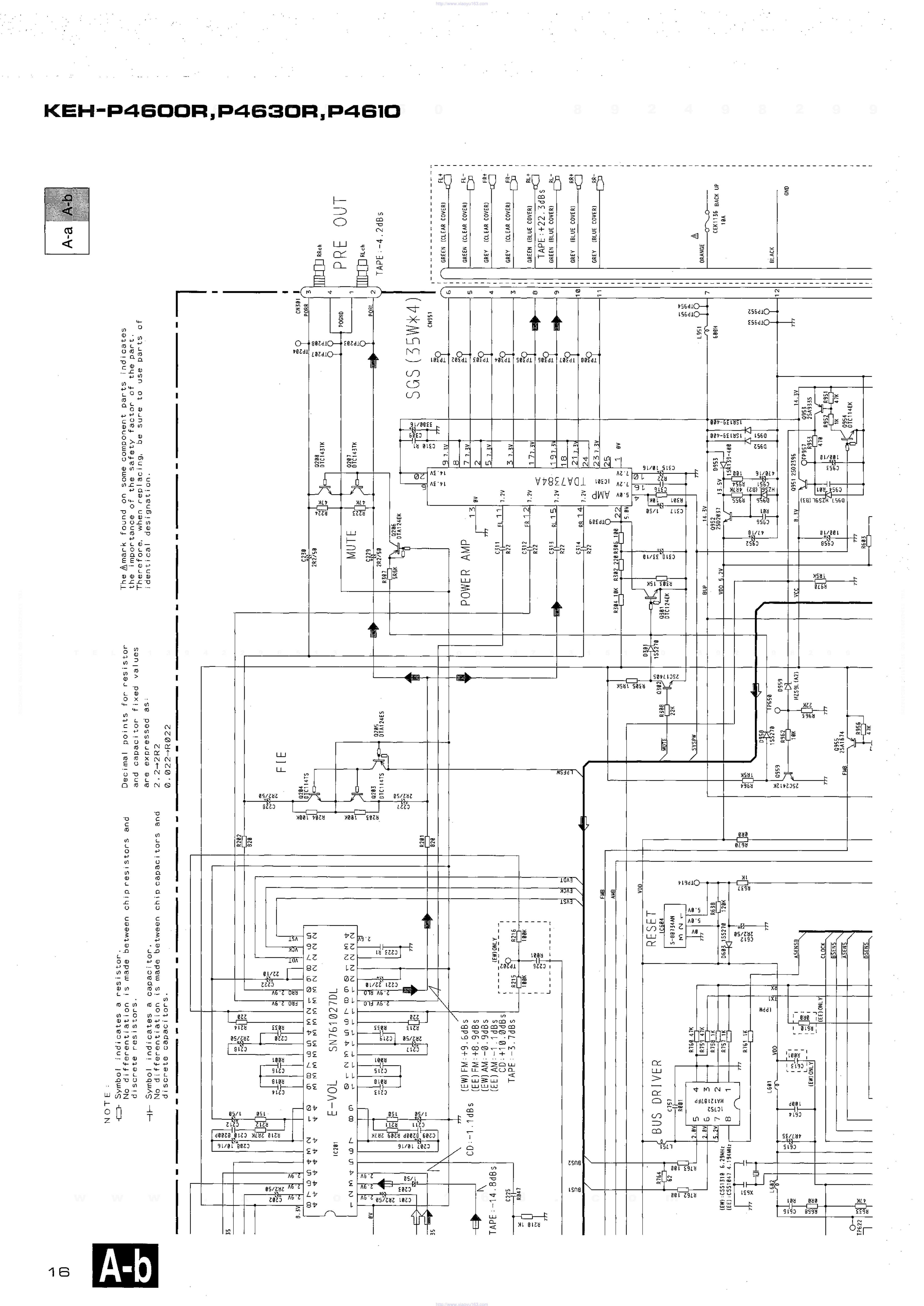 先锋PIONEER KEH-P4610音响电路图-5 先锋PIONEER KEH-P4610音响电路图-5