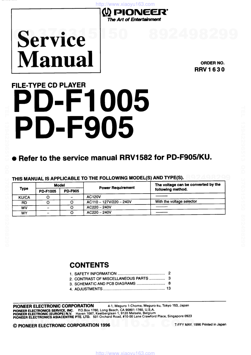 先锋PIONEER PD-F1005音响电路图-0