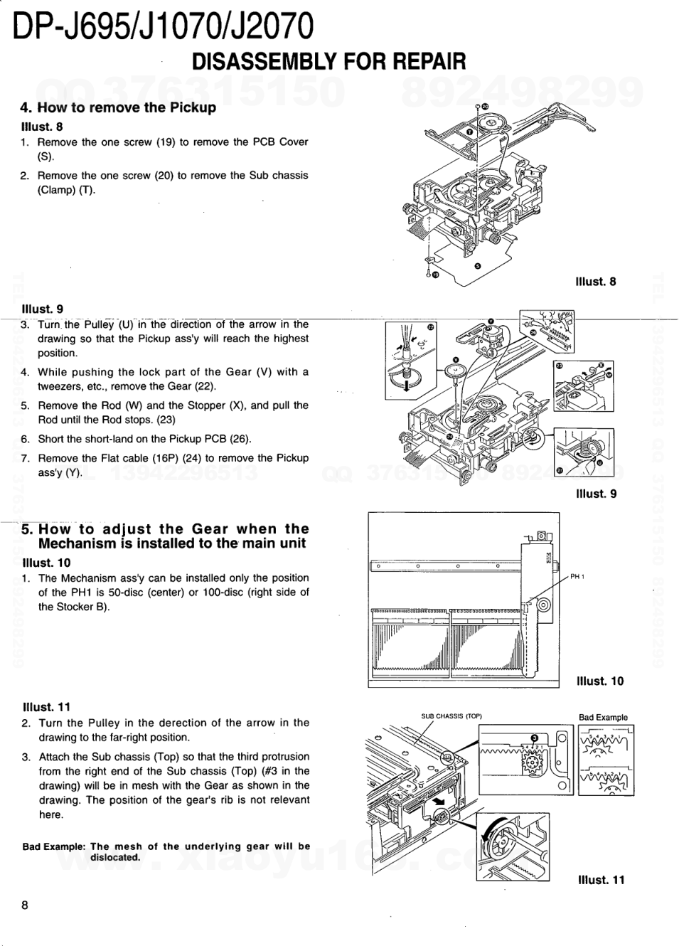 建伍KENWOOD DP-J1070 CD播放机维修手册-7 建伍KENWOOD DP-J1070 CD播放机维修手册-7