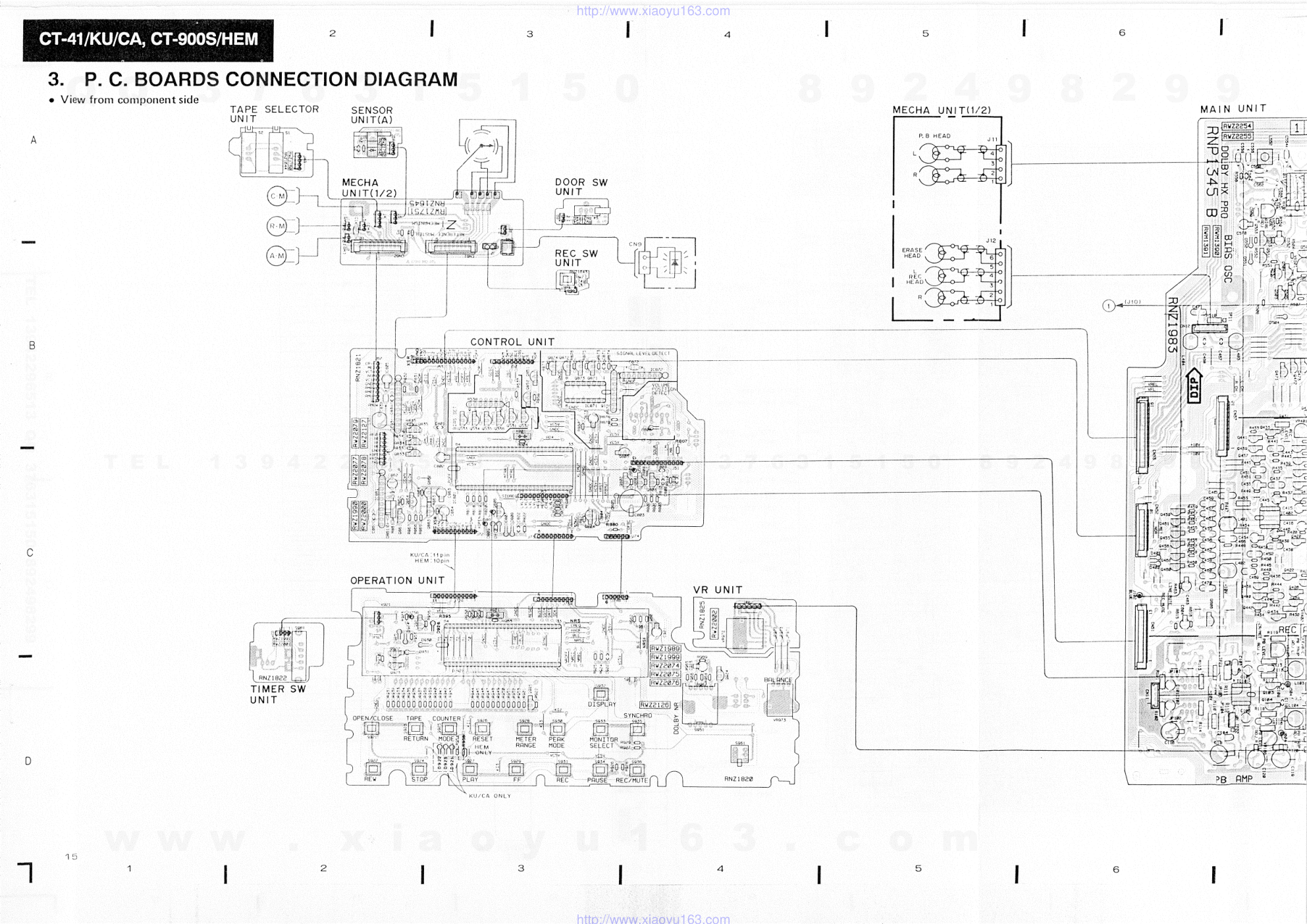 先锋PIONEER CT-900SHEM电路图-6 先锋PIONEER CT-900SHEM电路图-6