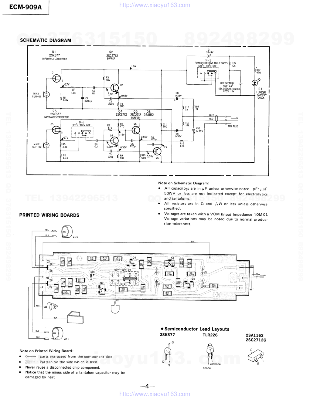 索尼SONY ECM-909A音响电路原理图-3