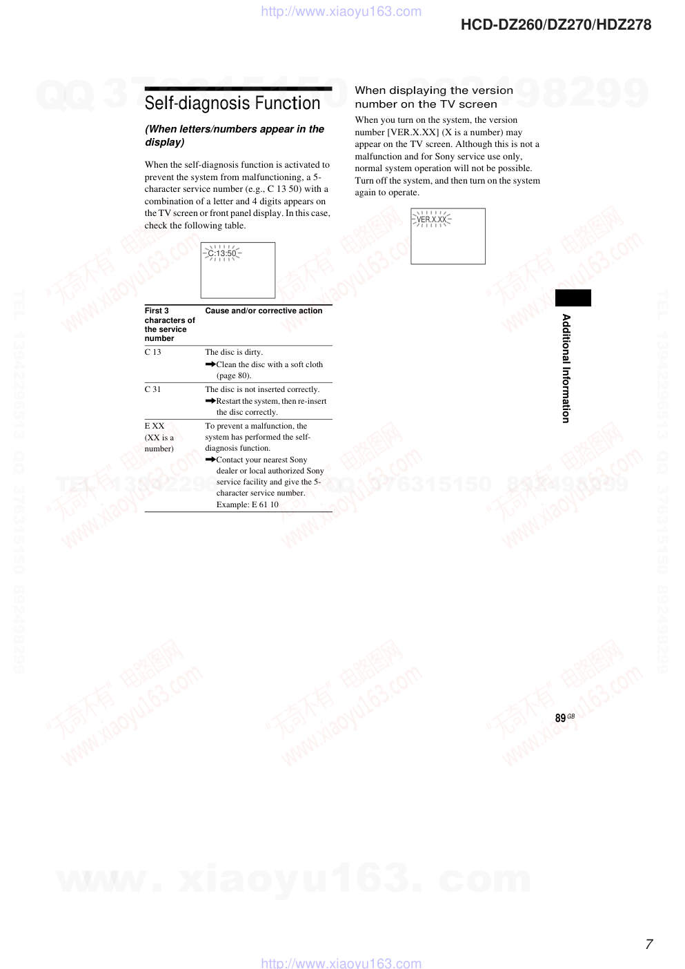 索尼SONY HCD-HDZ278音响图纸-6 索尼SONY HCD-HDZ278音响图纸-6