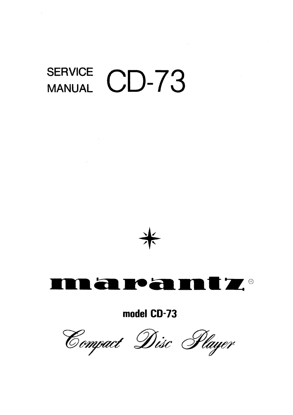 马兰士MARANTZ CD73音响电路图-0 马兰士MARANTZ CD73音响电路图-0