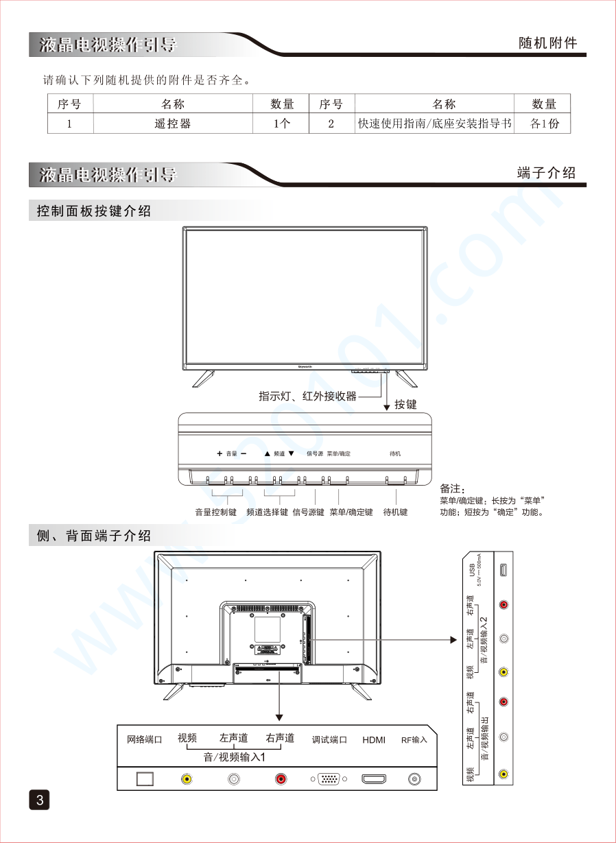 创维32K3液晶电视说明书-4