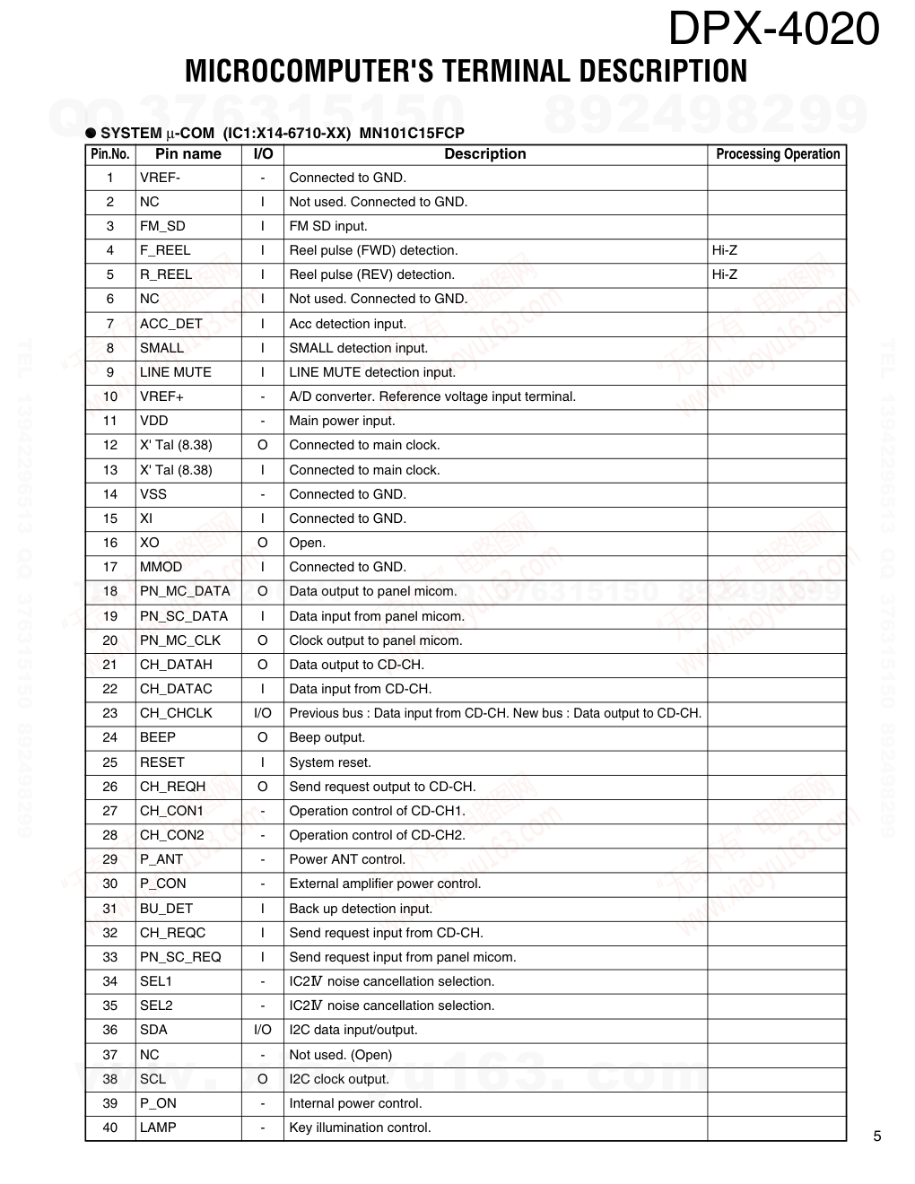 建伍KENWOOD DPX-4020 卡式CD接收机电路图-4 建伍KENWOOD DPX-4020 卡式CD接收机电路图-4
