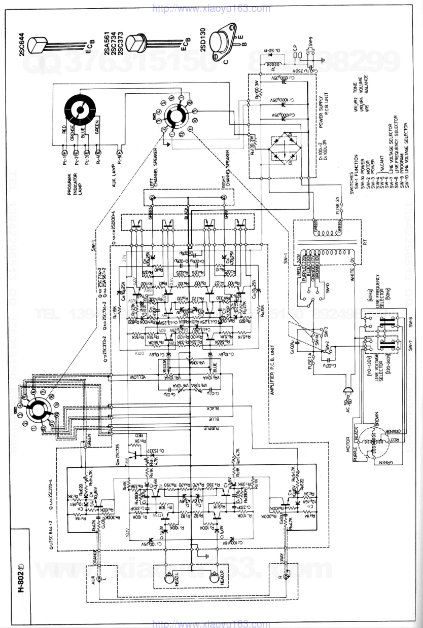 先锋PIONEER H-802音响电路图-1
