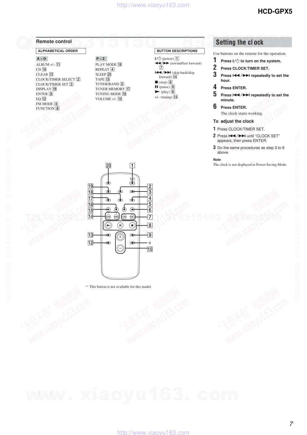 索尼SONY HCD-GPX5音响电路图-6 索尼SONY HCD-GPX5音响电路图-6