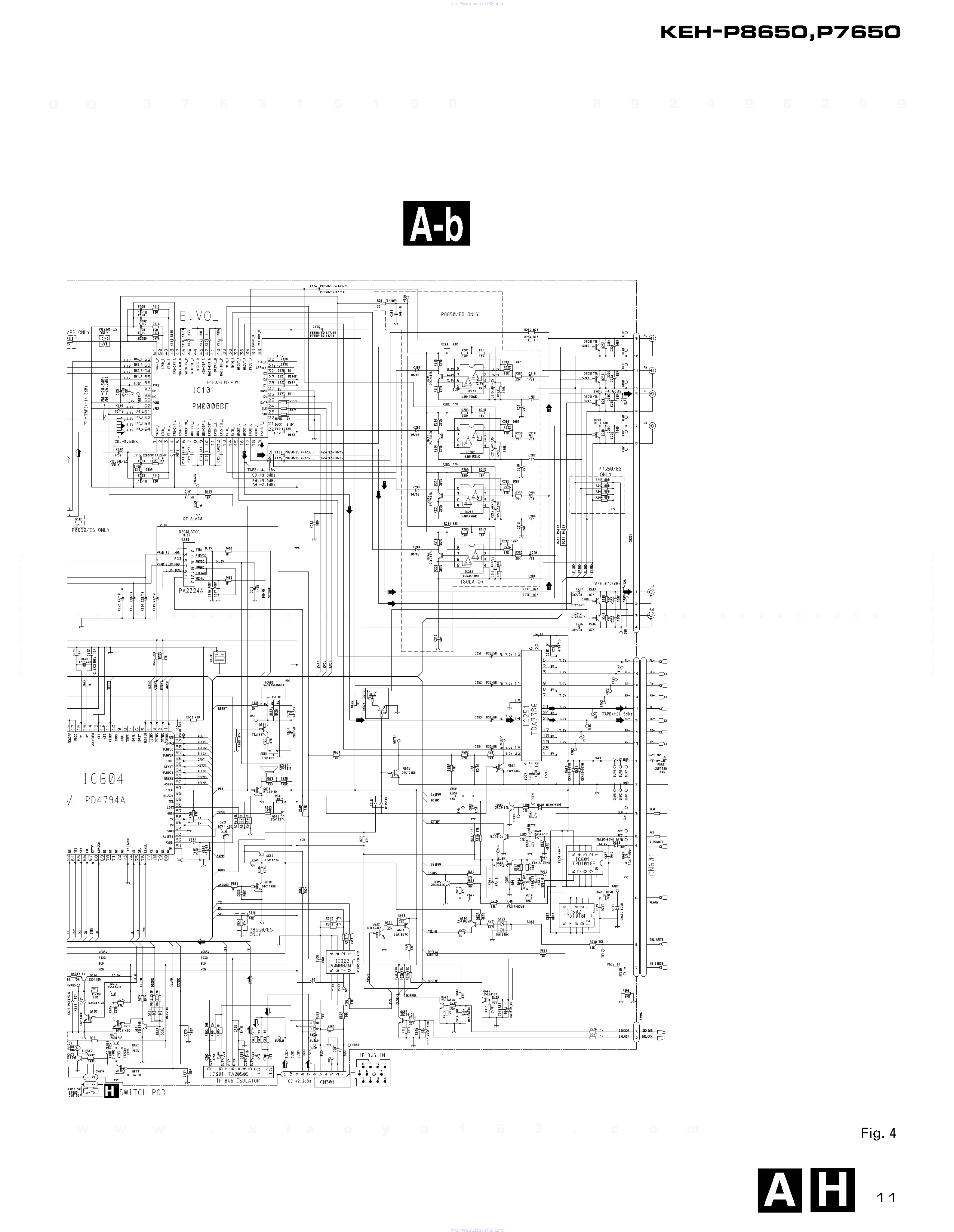 先锋PIONEER KEH-P8650音响电路图-7 先锋PIONEER KEH-P8650音响电路图-7