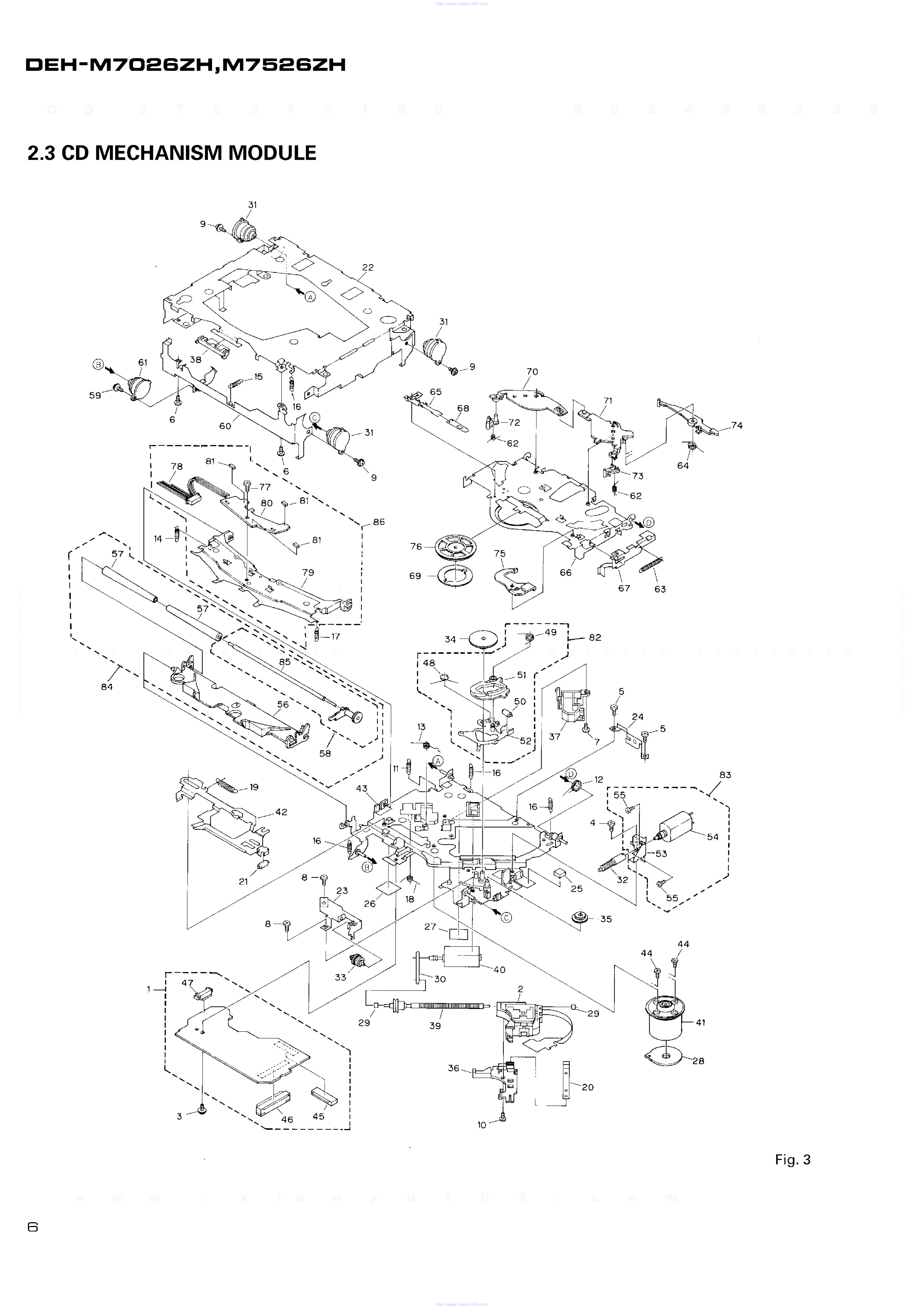 先锋PIONEER DEH-M7526ZHEW电路图-5 先锋PIONEER DEH-M7526ZHEW电路图-5