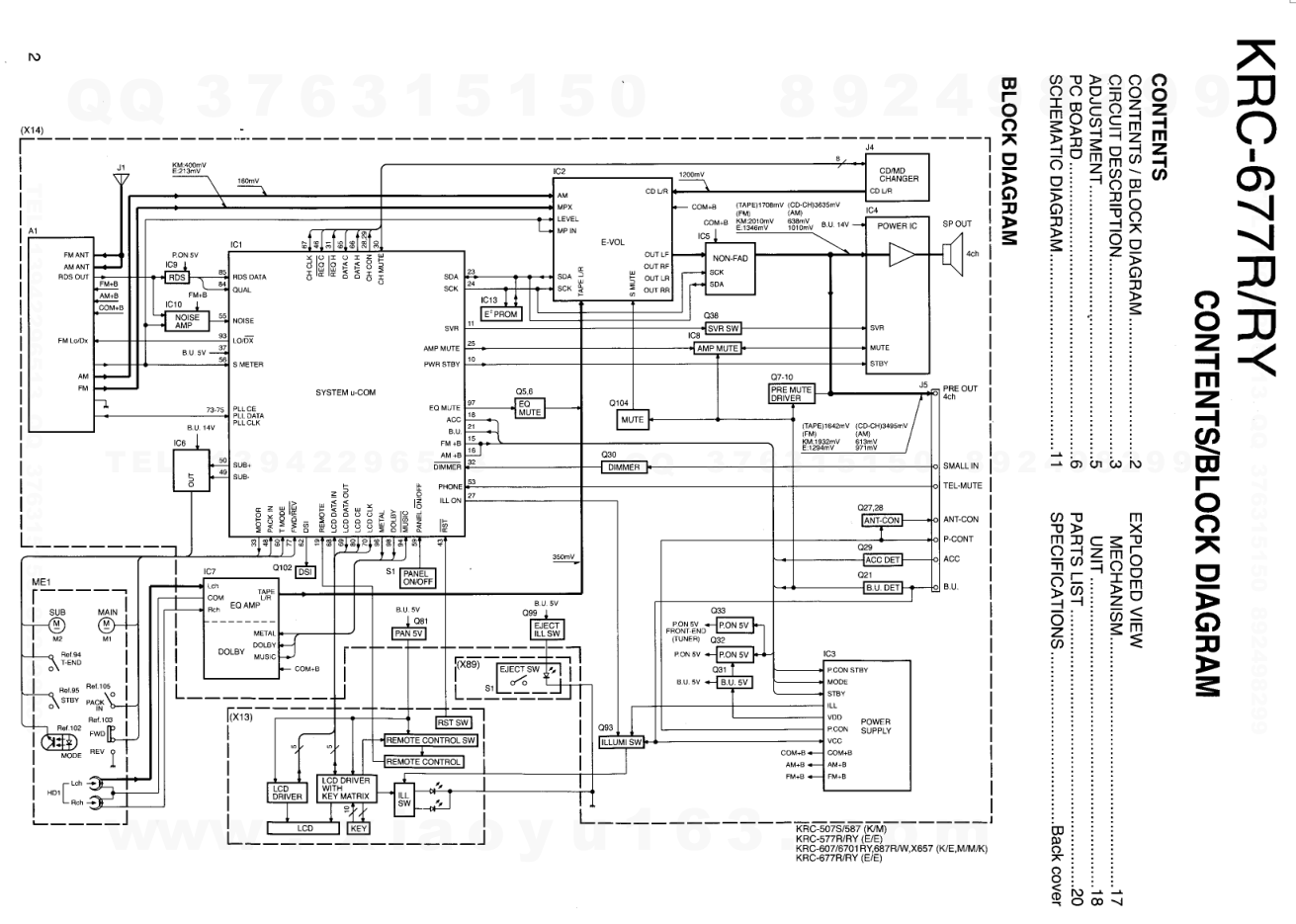 建伍KENWOOD KRC-677R磁带录放机维修手册-1 建伍KENWOOD KRC-677R磁带录放机维修手册-1