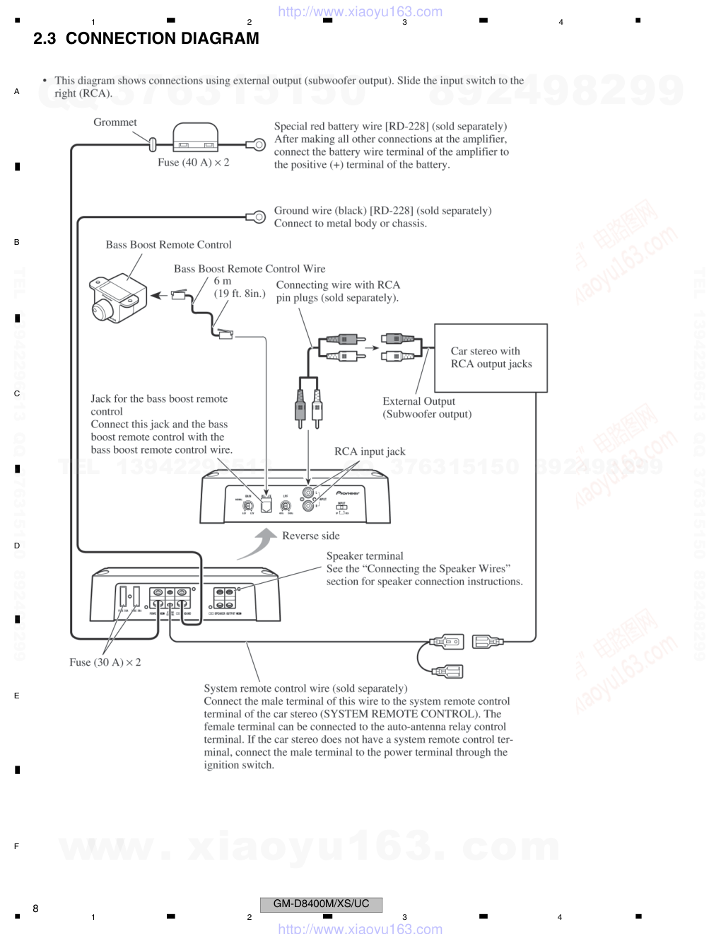 先锋PIONEER GM-D8400M音响电路图-7