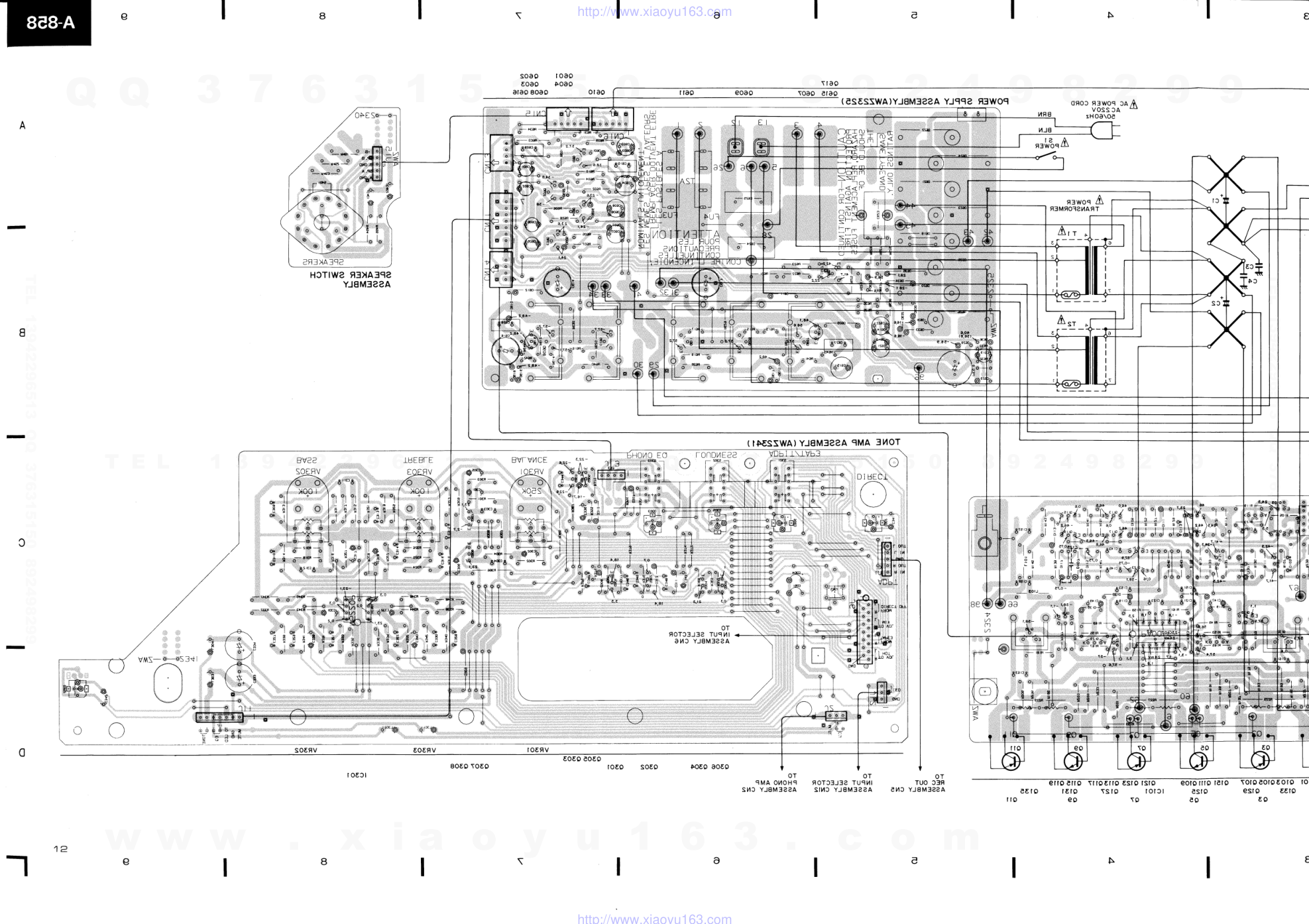 先锋PIONEER A-858音响电路原理图-8 先锋PIONEER A-858音响电路原理图-8