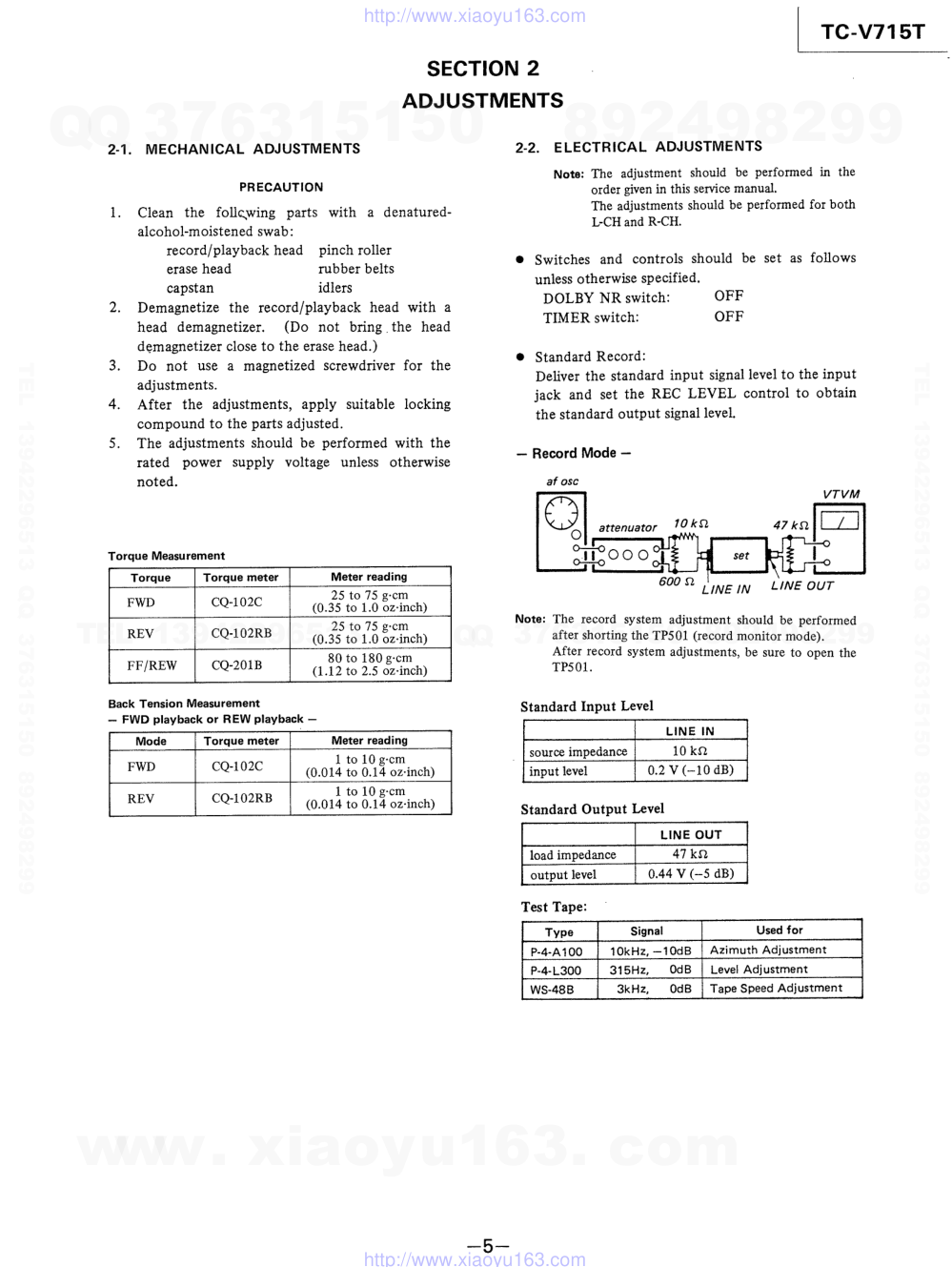 索尼SONY TC-V715T电路图-4 索尼SONY TC-V715T电路图-4
