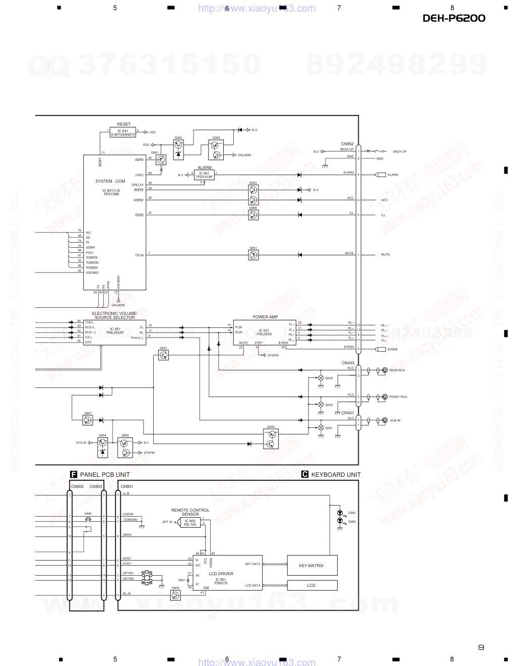先锋PIONEER DEH-P6200UC电路图-8 先锋PIONEER DEH-P6200UC电路图-8