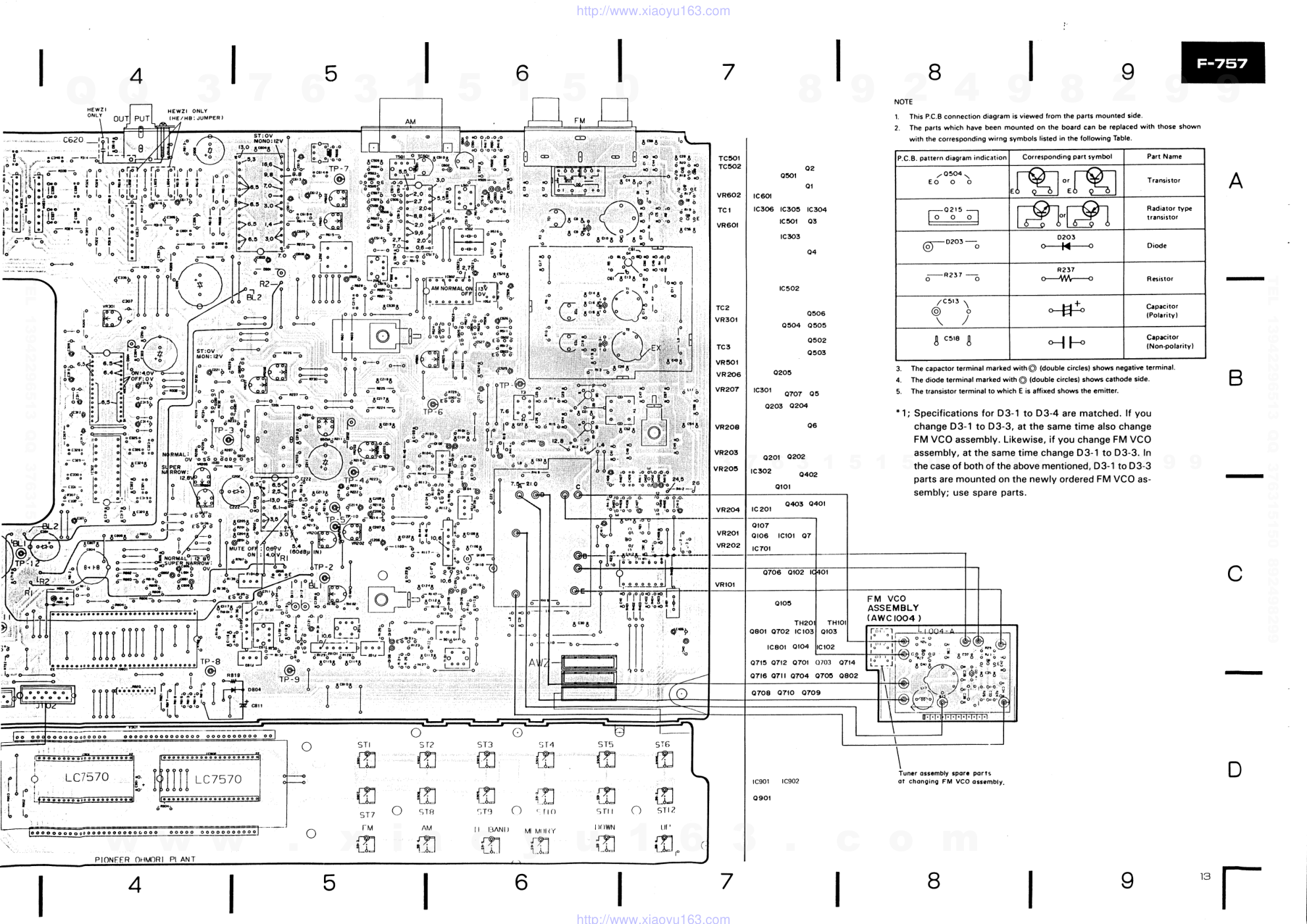 先锋PIONEER F-757音响电路图-9 先锋PIONEER F-757音响电路图-9