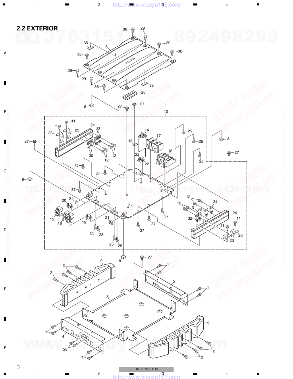 先锋PIONEER GM-X374音响电路图-5 先锋PIONEER GM-X374音响电路图-5