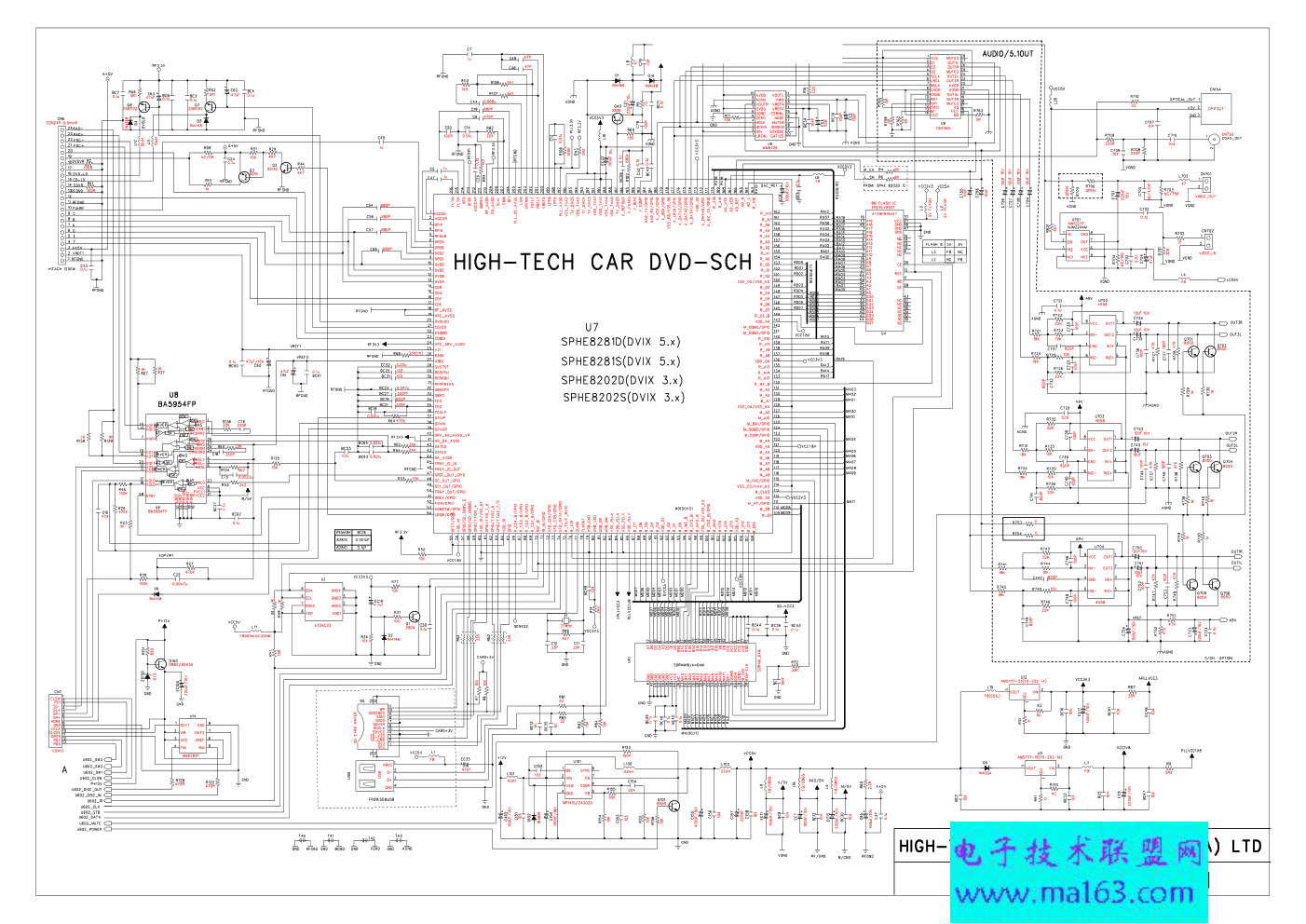 车机SUNPLUS-SPHE8281D.s.8202D.8202S单芯片DVD原理图-0 车机SUNPLUS-SPHE8281D.s.8202D.8202S单芯片DVD原理图-0