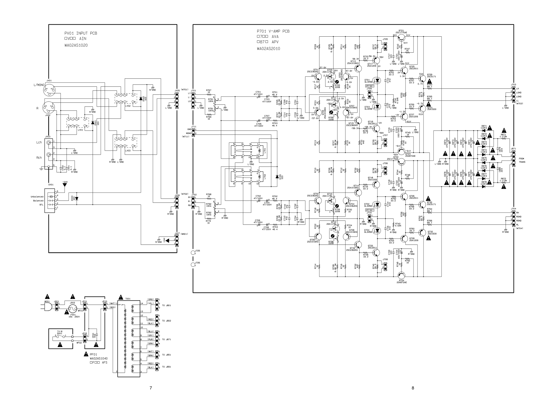 马兰士MARANTZ PA02F1S音响电路图-6 马兰士MARANTZ PA02F1S音响电路图-6