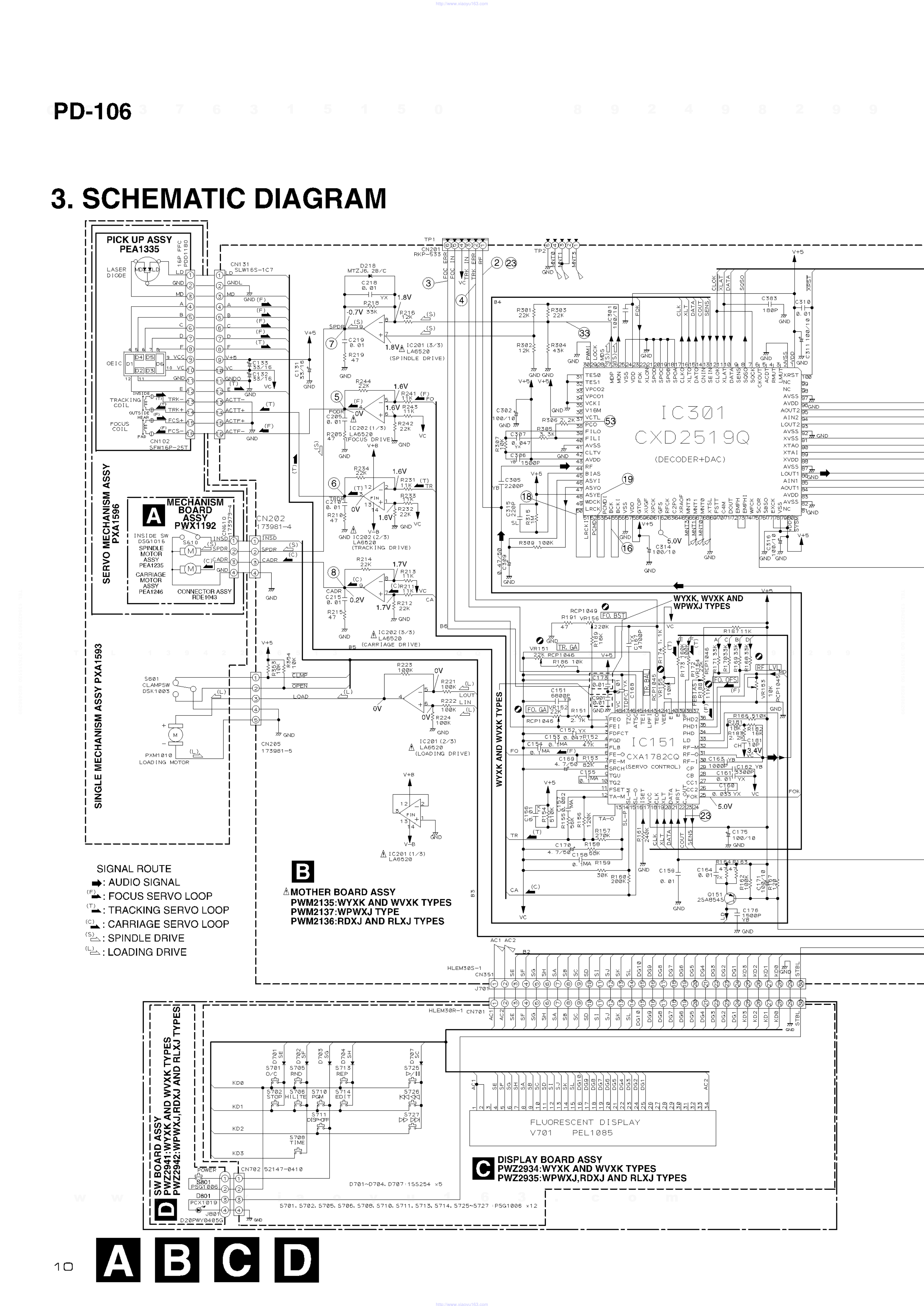 先锋PIONEER PD-106音响电路图-9 先锋PIONEER PD-106音响电路图-9