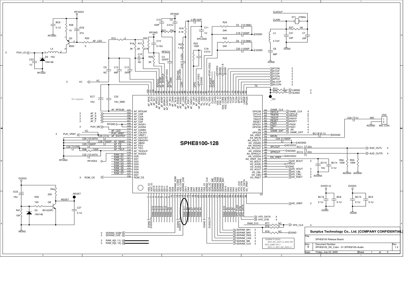 采用SPHE8100芯片的DVD机电路原理图-0 采用SPHE8100芯片的DVD机电路原理图-0