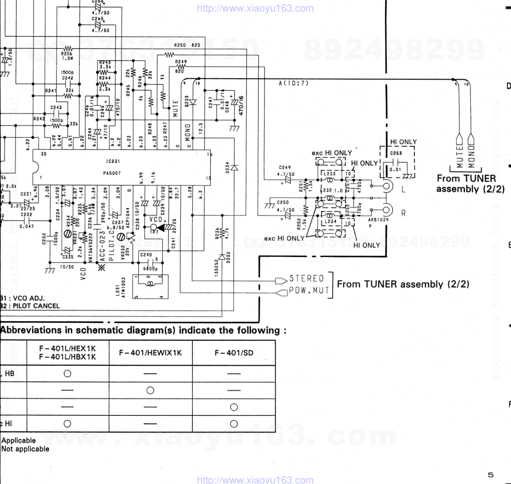 先锋PIONEER F-401L音响电路图-7 先锋PIONEER F-401L音响电路图-7