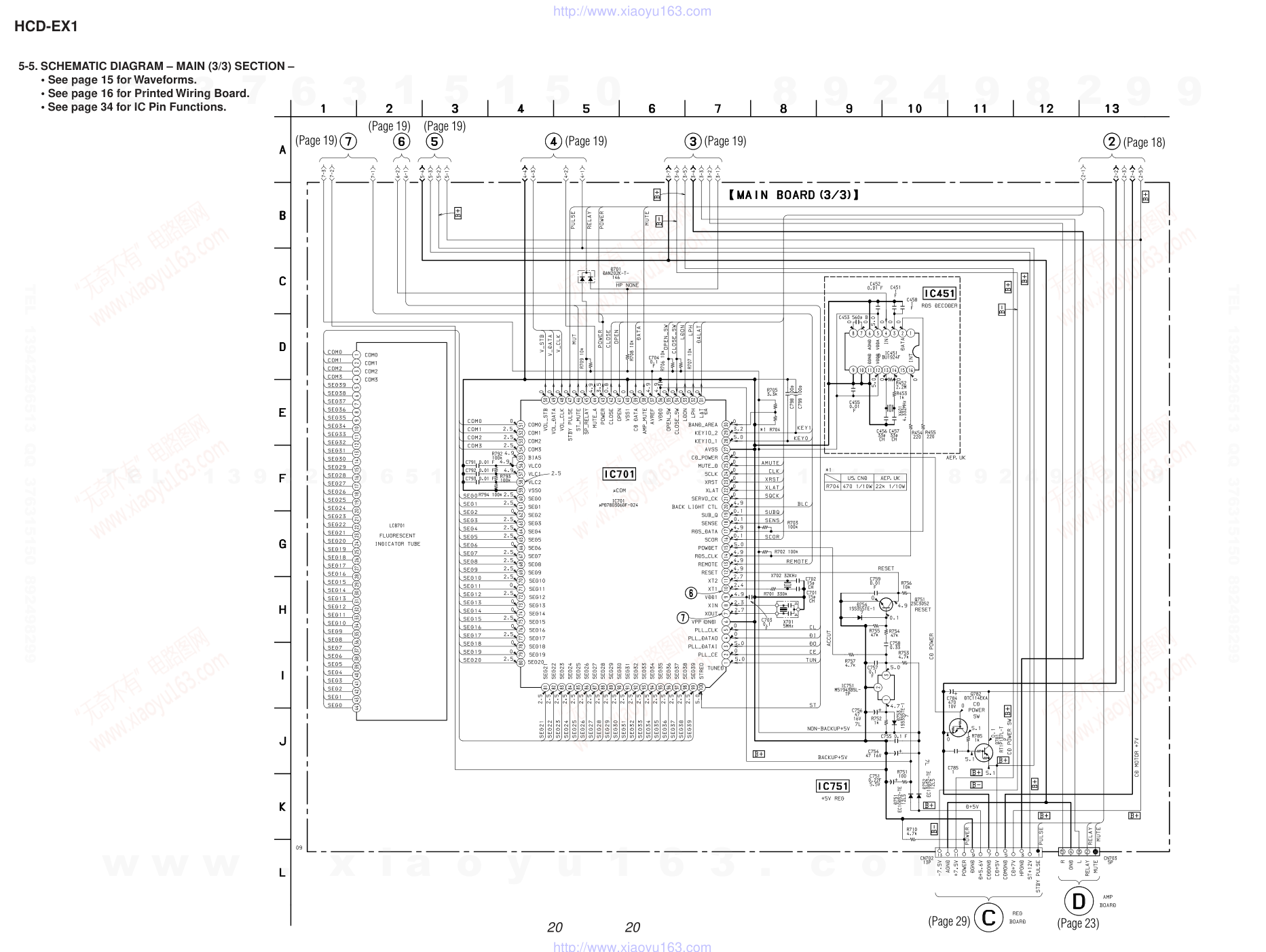 索尼SONY HCD-EX1音响电路图-3 索尼SONY HCD-EX1音响电路图-3