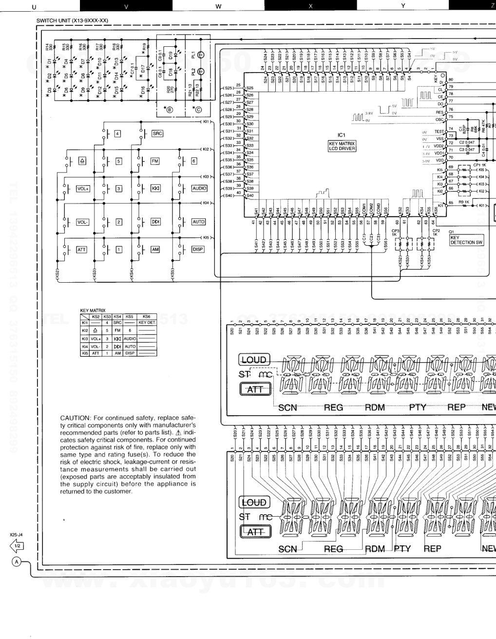 建伍KENWOOD KDC-4070RG CD播放器电路图-8 建伍KENWOOD KDC-4070RG CD播放器电路图-8