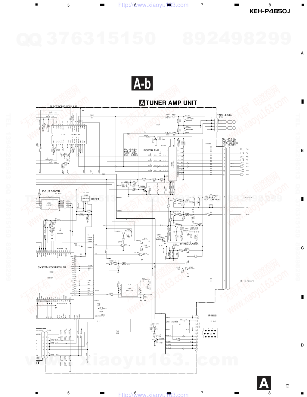 先锋PIONEER KEH-P4850J音响电路图-8 先锋PIONEER KEH-P4850J音响电路图-8