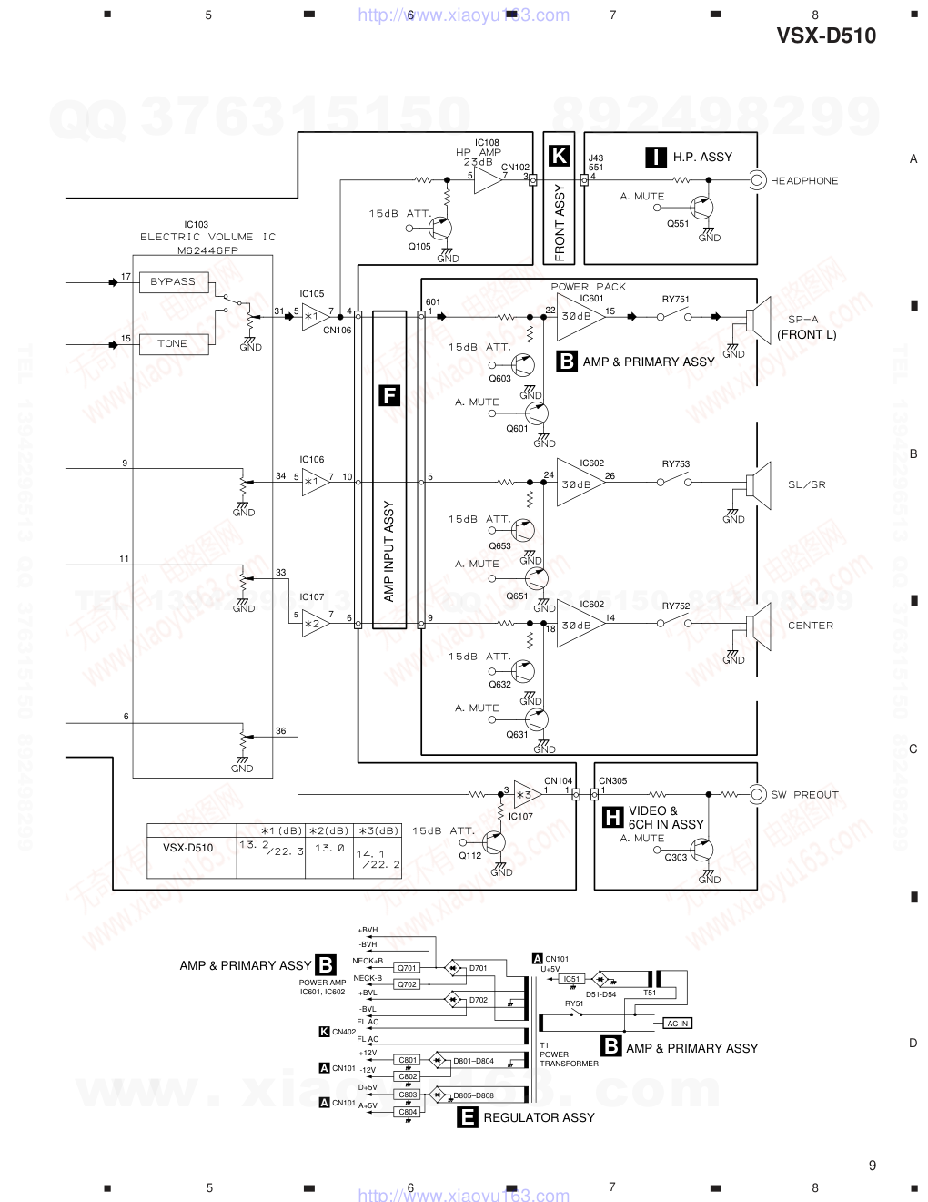 先锋PIONEER VSX-D510电路图-8 先锋PIONEER VSX-D510电路图-8
