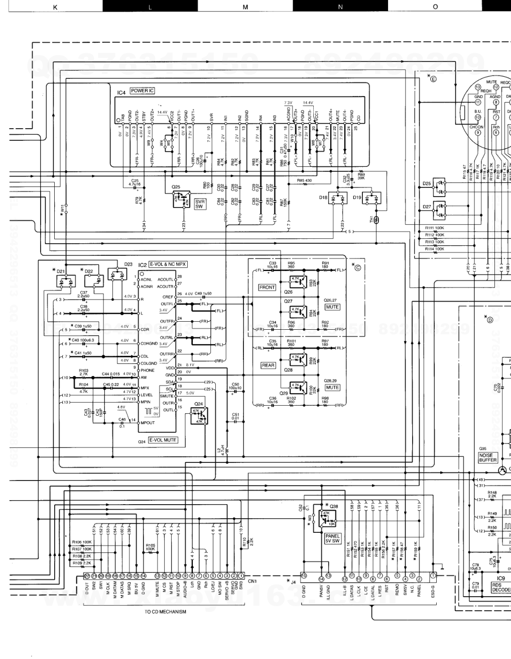 建伍KENWOOD KDC-4070RG CD播放器电路图-6 建伍KENWOOD KDC-4070RG CD播放器电路图-6