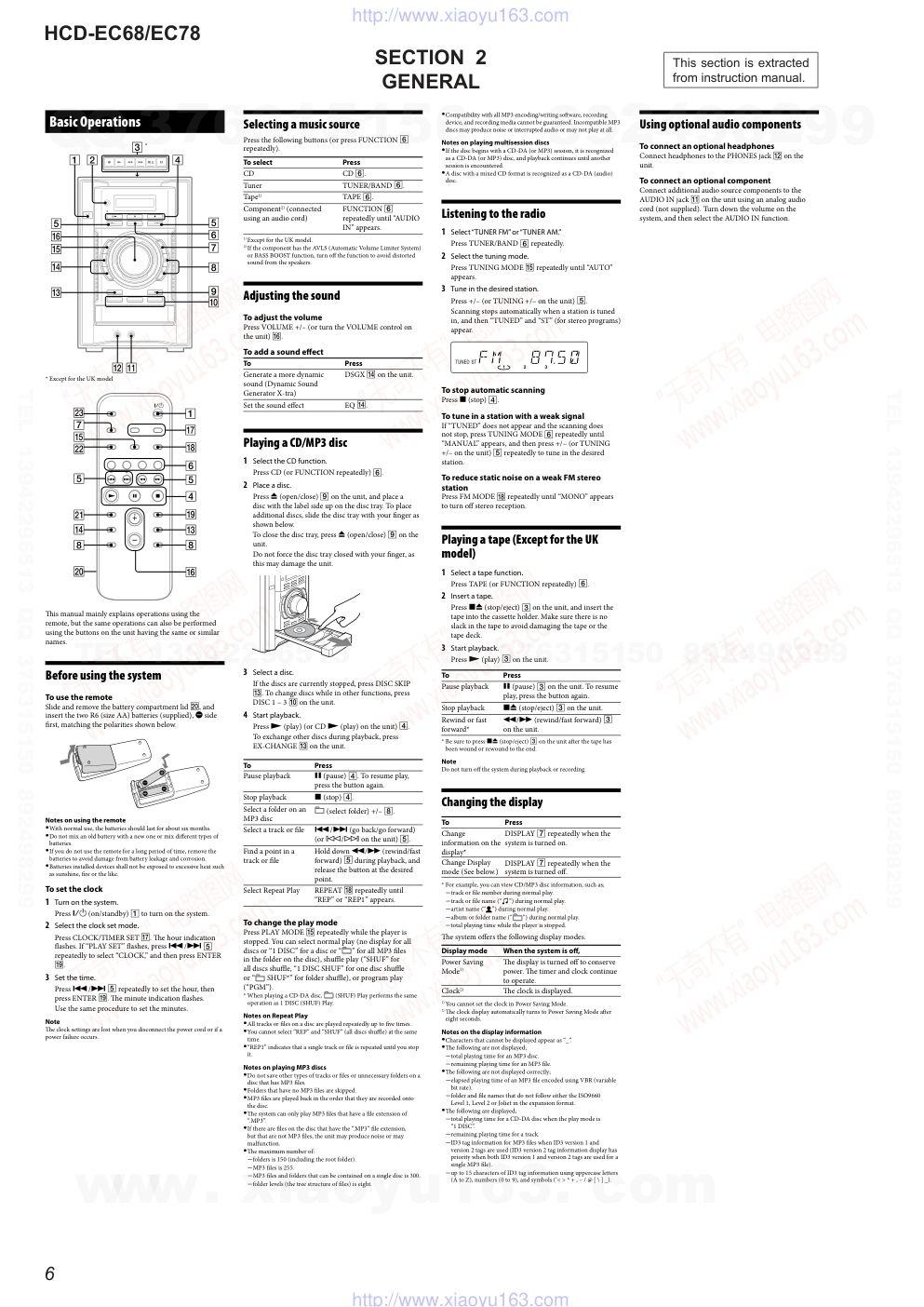 索尼SONY HCD-EC78音响电路图-5