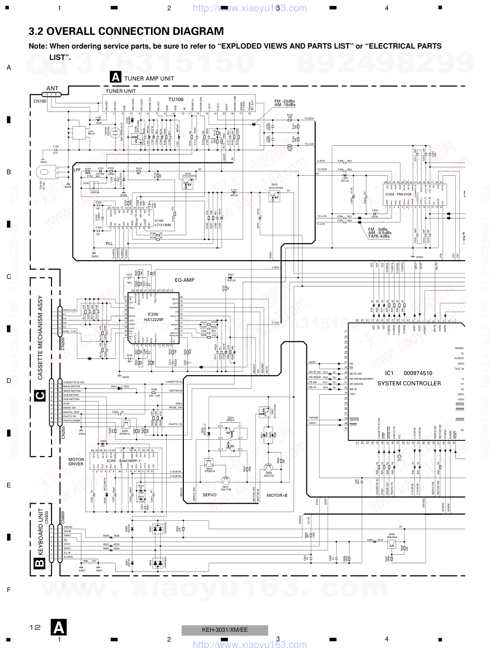 先锋PIONEER KEH-3031音响电路图-3 先锋PIONEER KEH-3031音响电路图-3