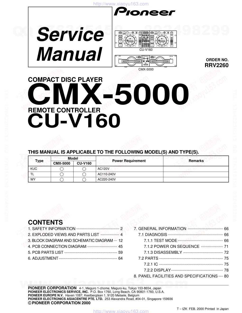 先锋PIONEER CMX-5000电路图-0
