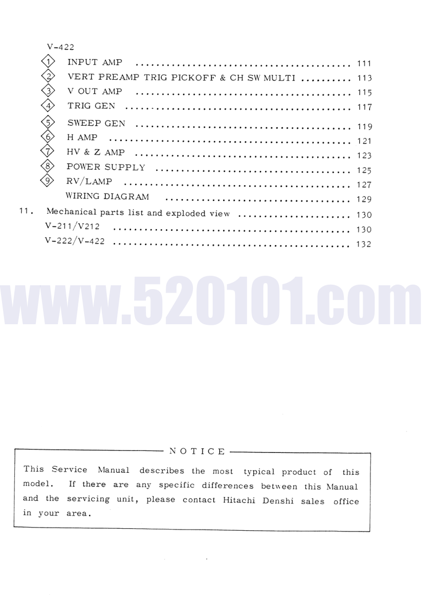 日立示波器V-211-212-222-422电路图纸-3 日立示波器V-211-212-222-422电路图纸-3