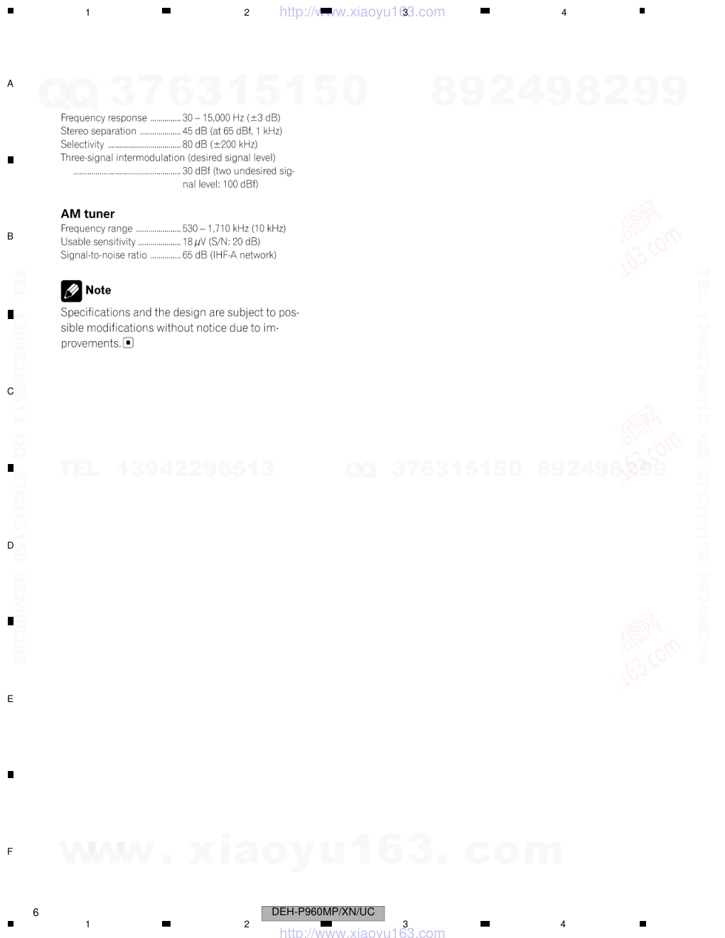 先锋PIONEER DEH-P9650MPXNES电路图-5 先锋PIONEER DEH-P9650MPXNES电路图-5