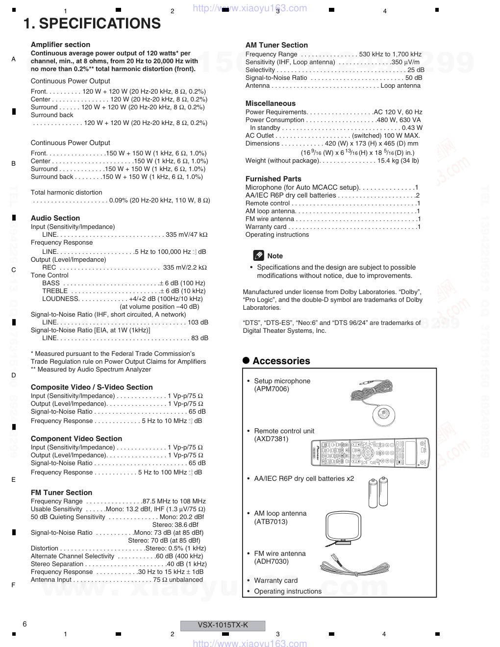 先锋PIONEER VSX-1015TX-S电路图-5 先锋PIONEER VSX-1015TX-S电路图-5