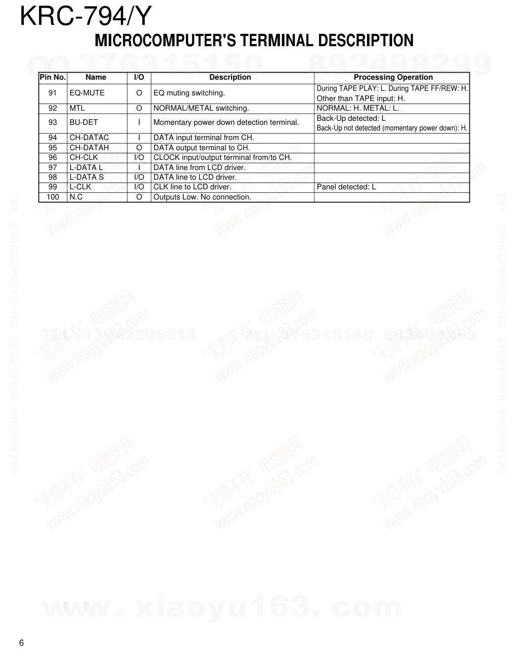 建伍KENWOOD KRC-794Y磁带录放机电路图-5 建伍KENWOOD KRC-794Y磁带录放机电路图-5