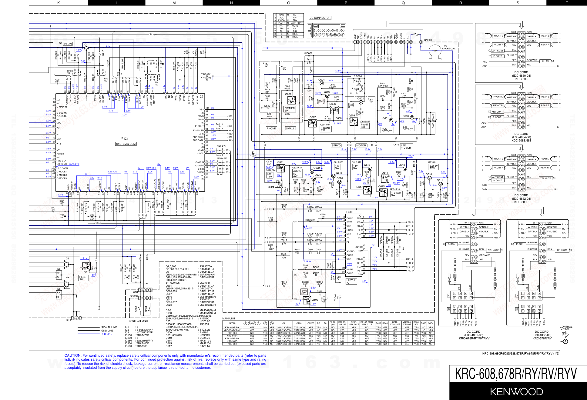 建伍KENWOOD KRC-608磁带录放机维修手册-9 建伍KENWOOD KRC-608磁带录放机维修手册-9