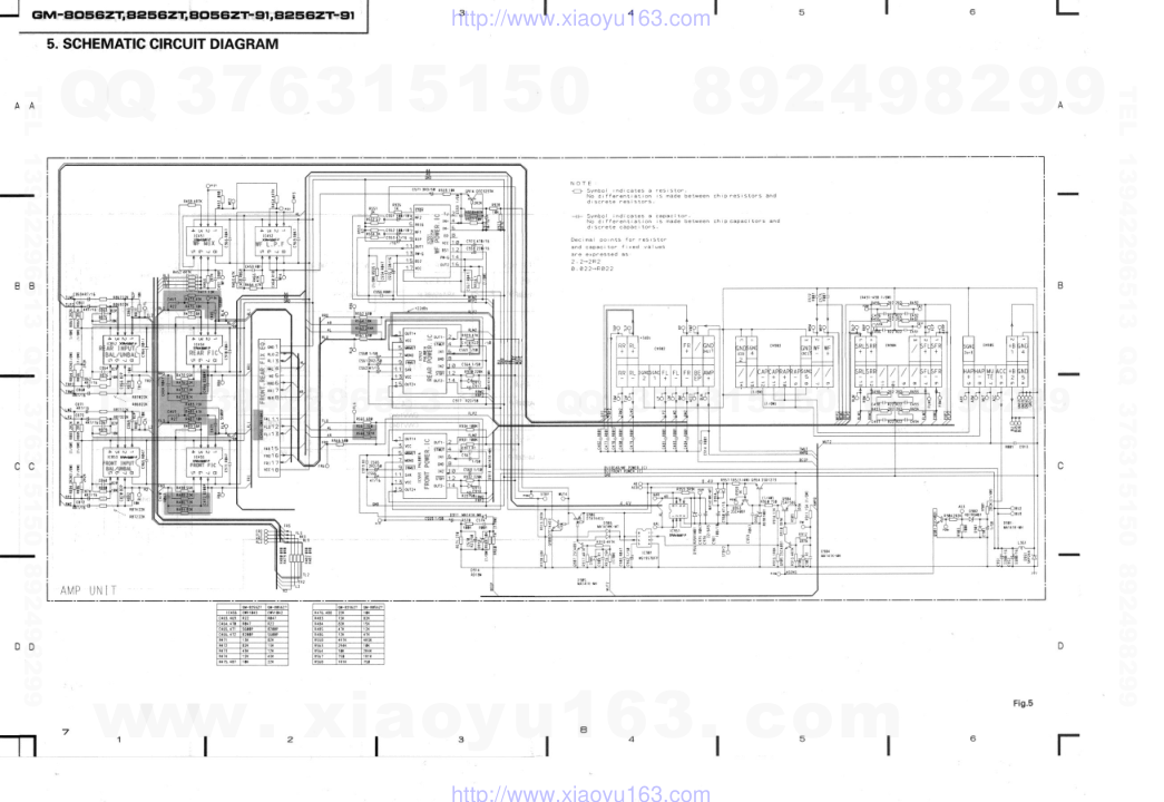 先锋PIONEER GM-8256ZT音响电路图-5 先锋PIONEER GM-8256ZT音响电路图-5