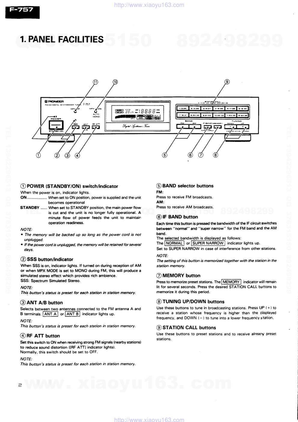 先锋PIONEER F-757音响电路图-1 先锋PIONEER F-757音响电路图-1