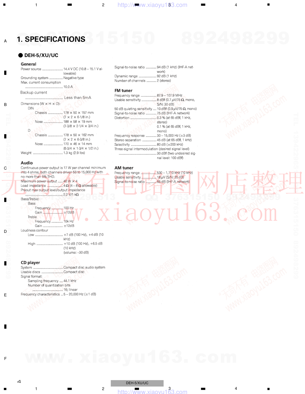 先锋PIONEER DEH-1500XUUC电路图-3