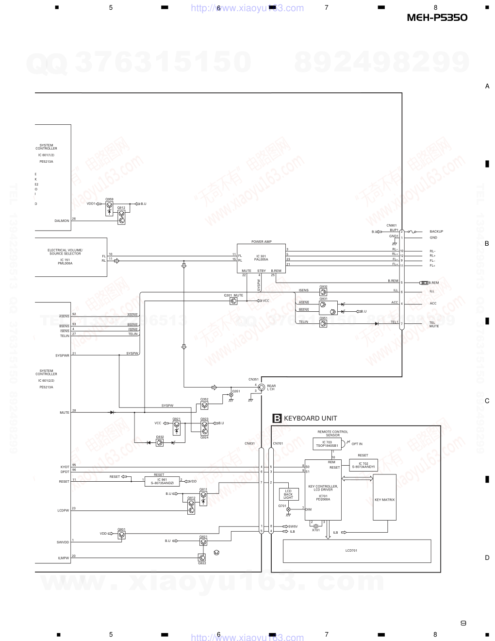 先锋PIONEER MEH-P5350音响电路图-8 先锋PIONEER MEH-P5350音响电路图-8
