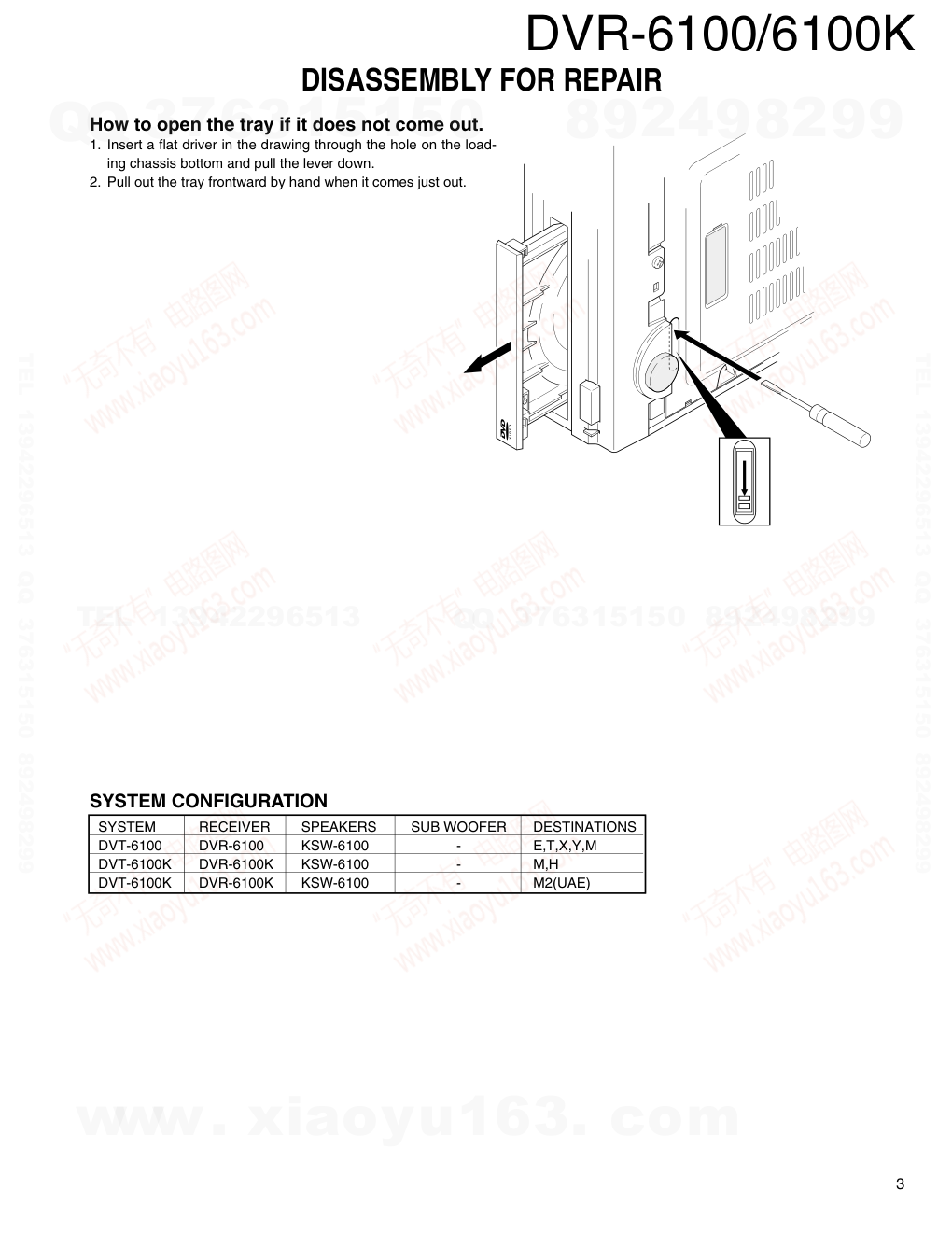 建伍KENWOOD DVR-6100K DVDAV播放机维修手册-2