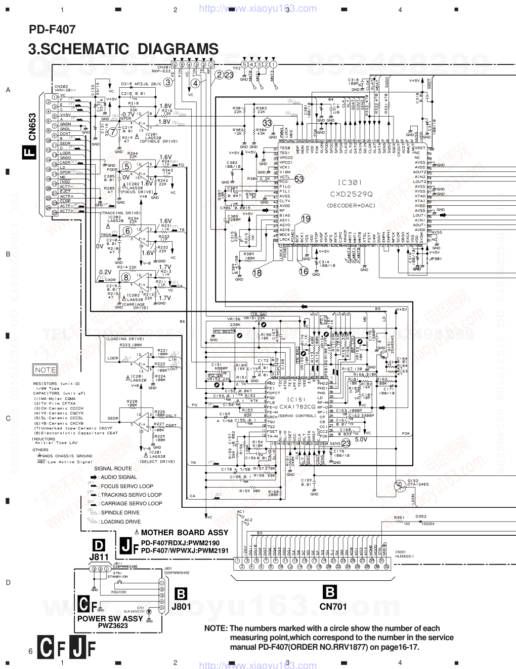 先锋PIONEER PD-F407音响电路图-5 先锋PIONEER PD-F407音响电路图-5