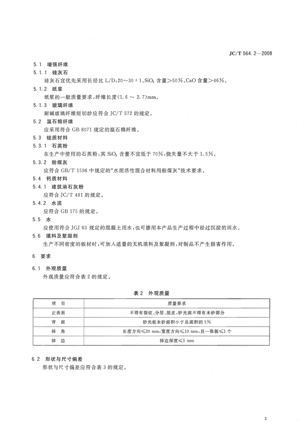 JCT 564.2-2008 纤维增强硅酸钙板 第2部分：温石棉硅酸钙板-4