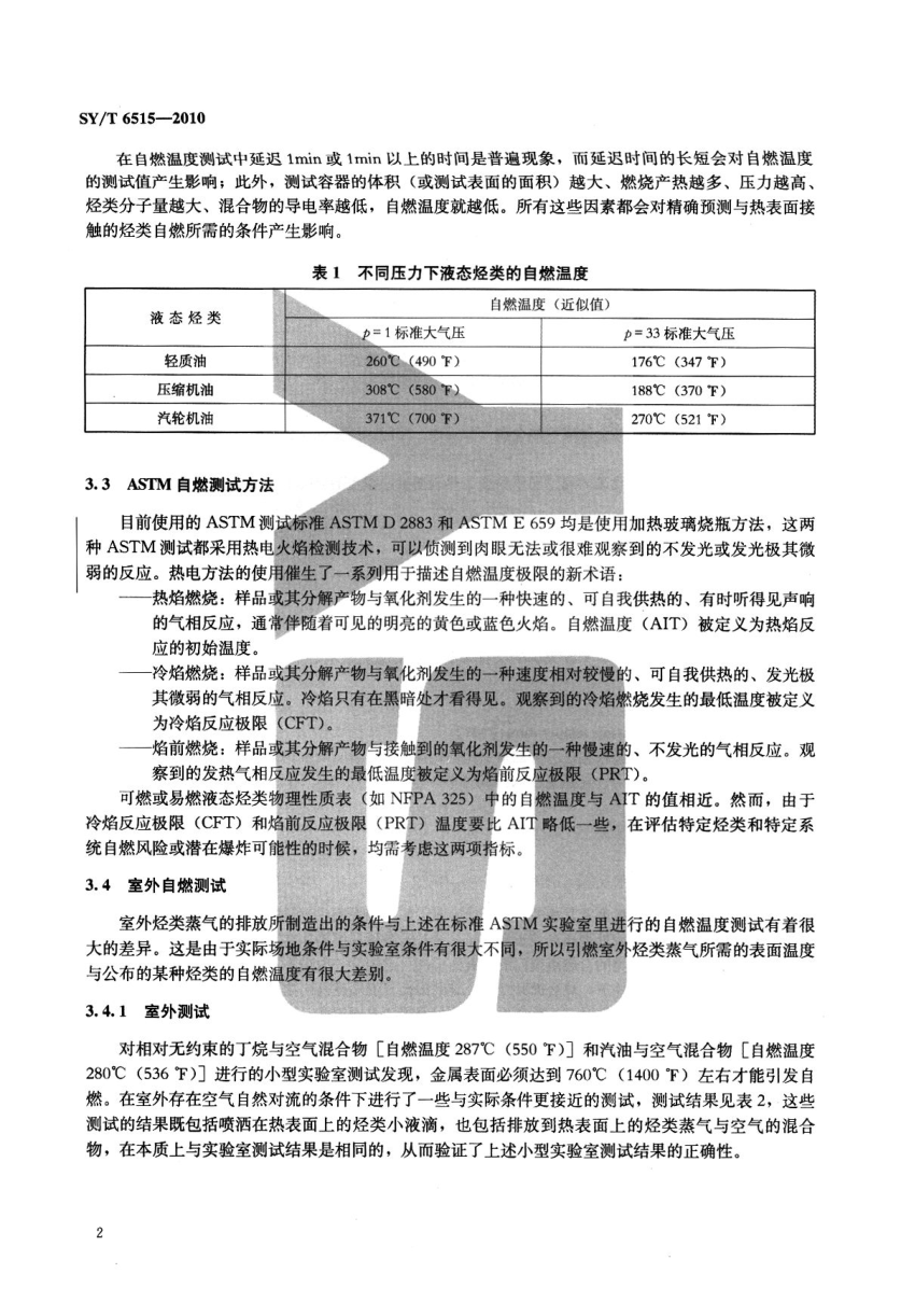 SYT 6515-2010 露天热表面引燃液态烃类及其蒸气的风险评价-4 SYT 6515-2010 露天热表面引燃液态烃类及其蒸气的风险评价-4