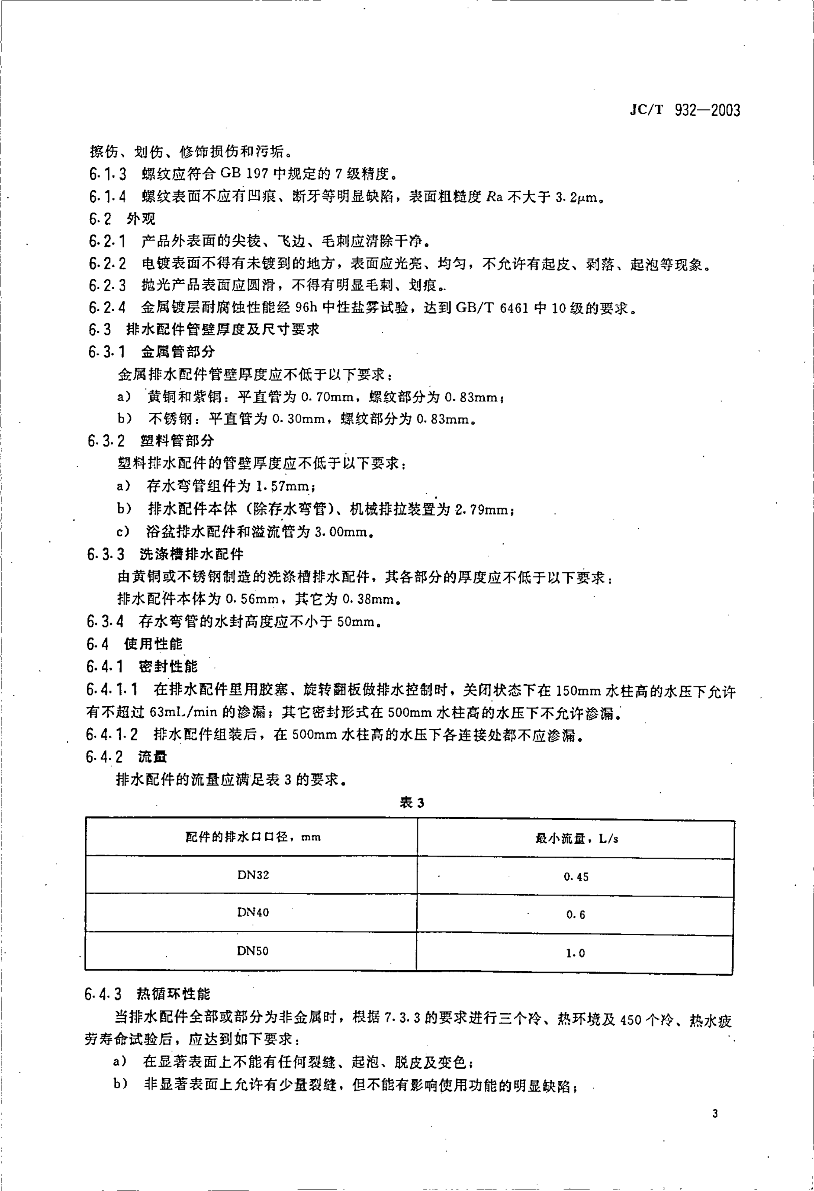 JCT 932-2003 卫生洁具排水配件-4
