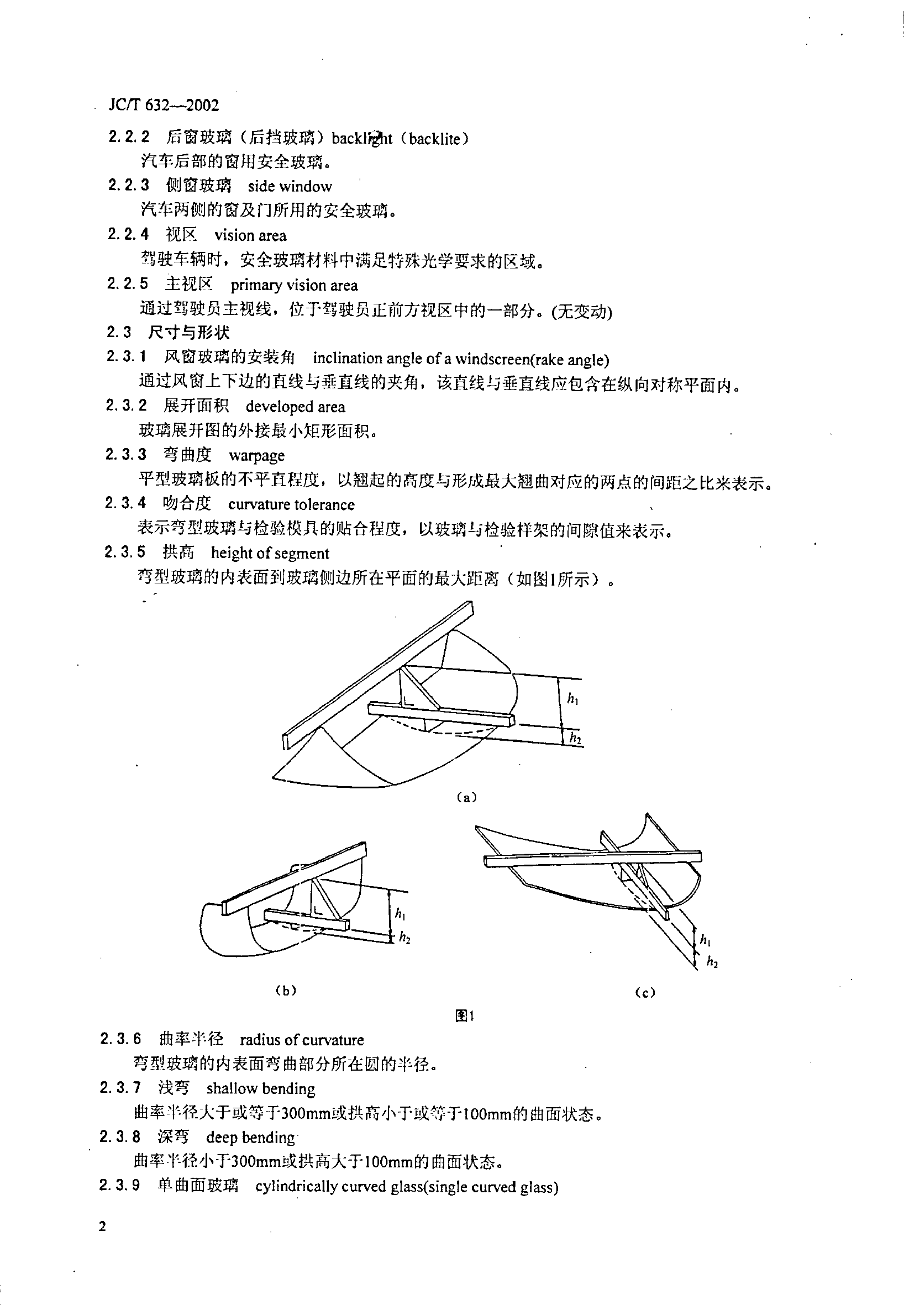 JCT 632-2002 汽车安全玻璃术语-3