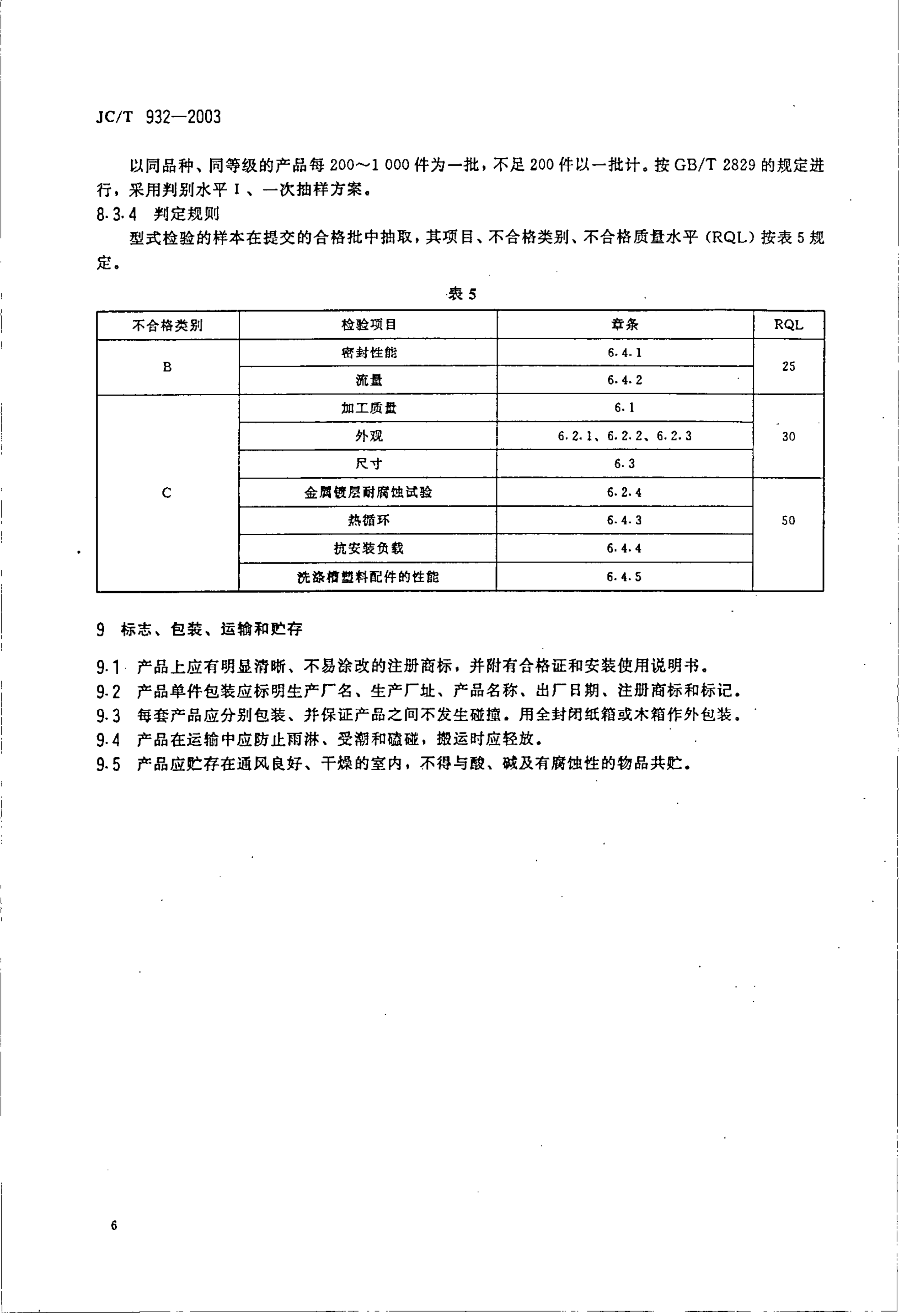 JCT 932-2003 卫生洁具排水配件-7