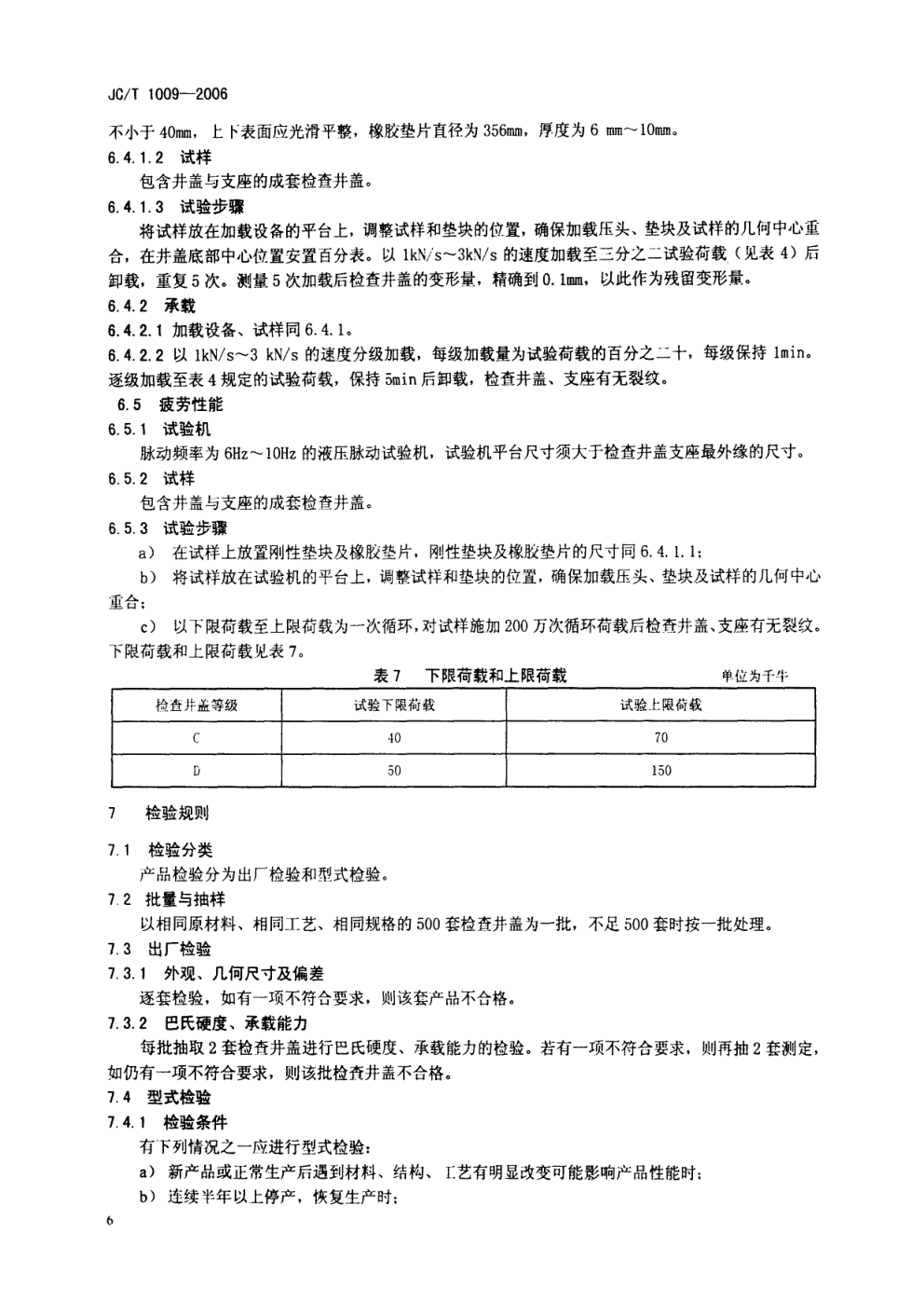 JCT 1009-2006 玻璃纤维增强塑料复合检查井盖-7 JCT 1009-2006 玻璃纤维增强塑料复合检查井盖-7